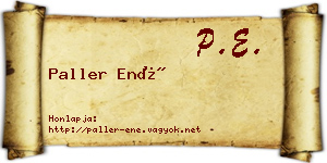 Paller Ené névjegykártya